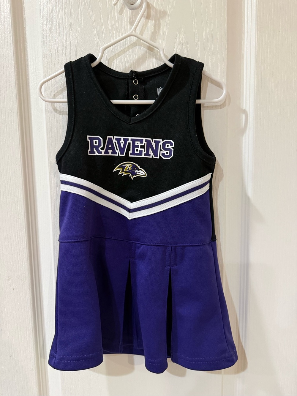 NFL Ravens Girls Black & Purple Cheer Tank Dress